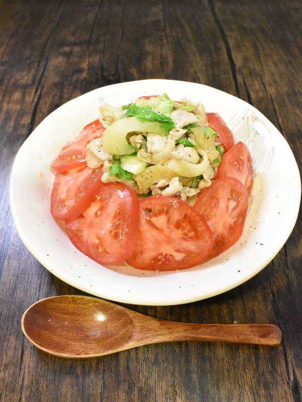 豚肉とセロリのサラダ丼 (7)
