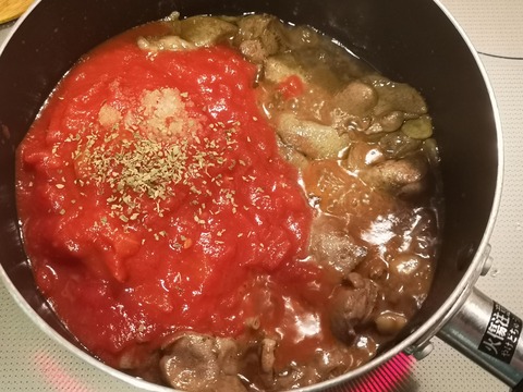 鶏レバーのトマト煮込み (7)