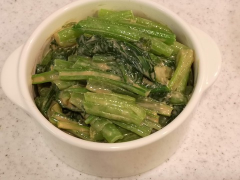 小松菜のごま味噌和え (8)