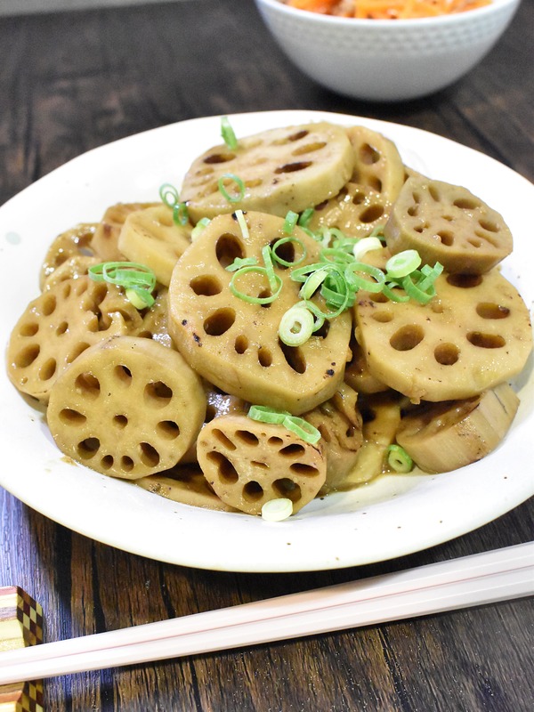 れんこんのにんにく醤油煮込み (2)