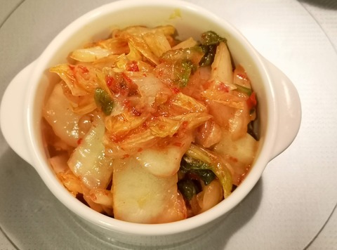 白菜漬け物のピリ辛和え (4)