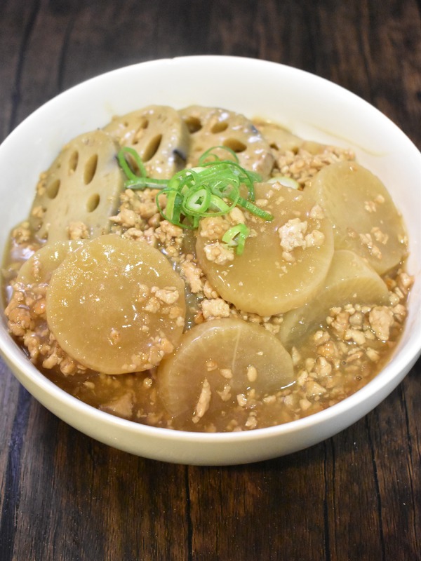 大根と蓮根の鶏そぼろ煮込み (7)