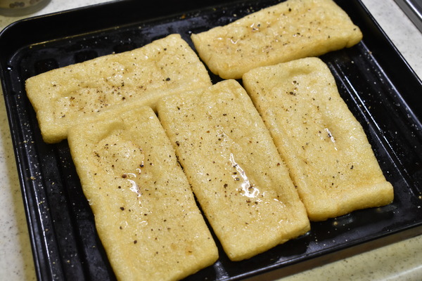 油揚げの塩こしょう焼き (3)