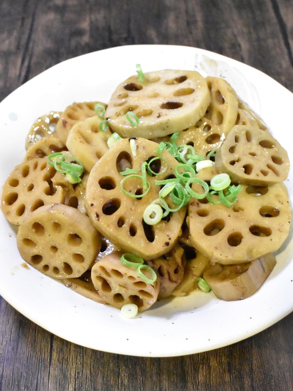 れんこんのにんにく醤油煮込み (6)