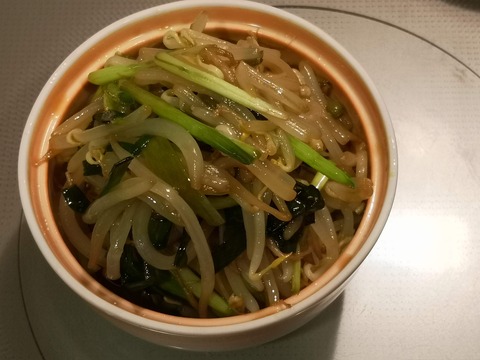 もやしとねぎのからし和え (6)