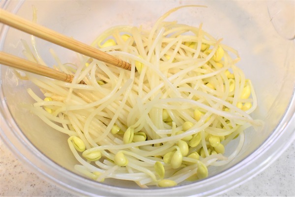 豆もやしの辛子あえ (5)