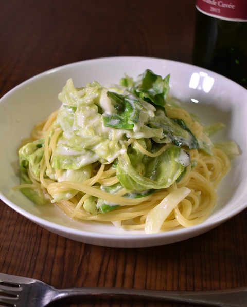 春キャベツのチーズクリームパスタ (1)