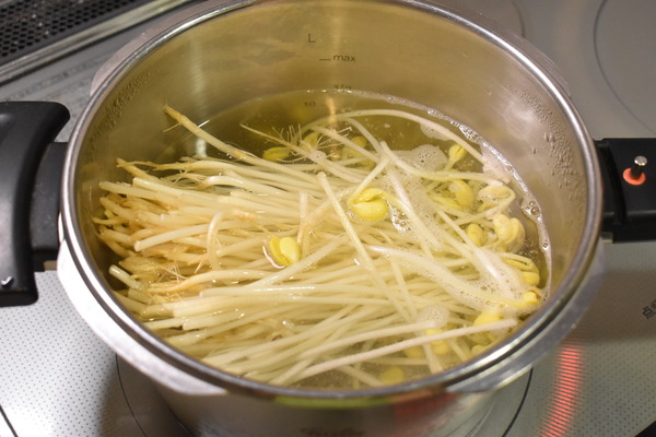 豆もやしと水菜のゆず胡椒和え (3)
