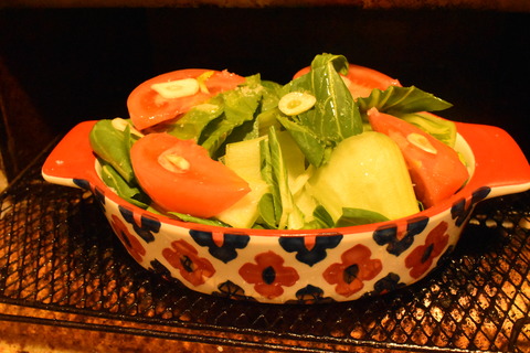 チンゲン菜とトマトのグリル (5)