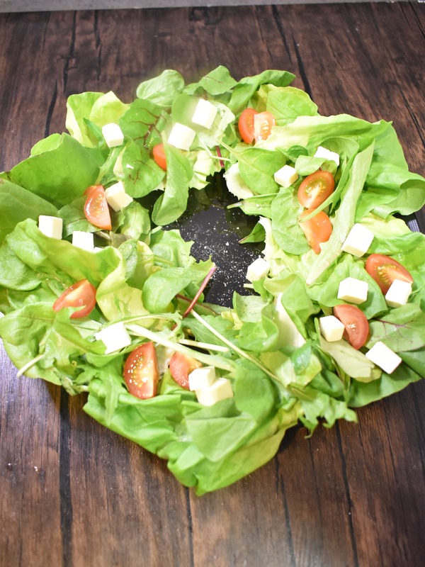 クリスマスリース風サラダ (3)