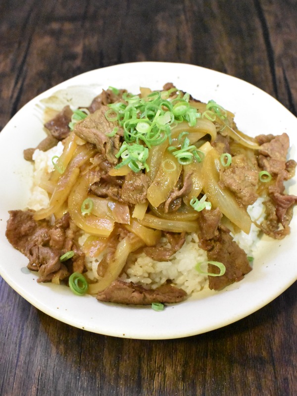 セロリ牛丼 (8)