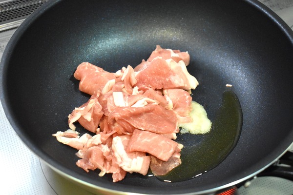 豚肉とチンゲン菜のオイスターソース炒め (3)