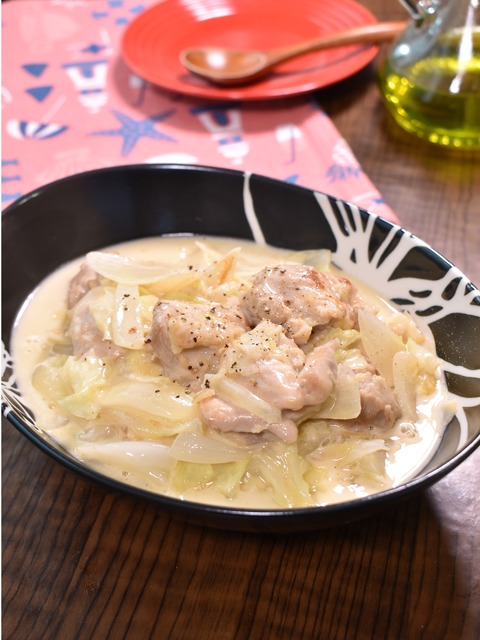 鶏もも肉のクリーム煮 (1)