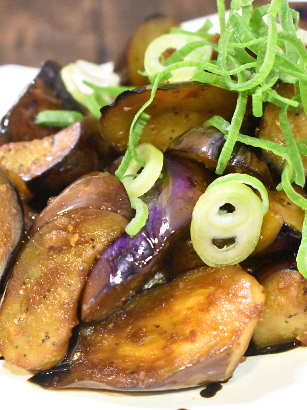 茄子の生姜しょうゆ炒め (1)