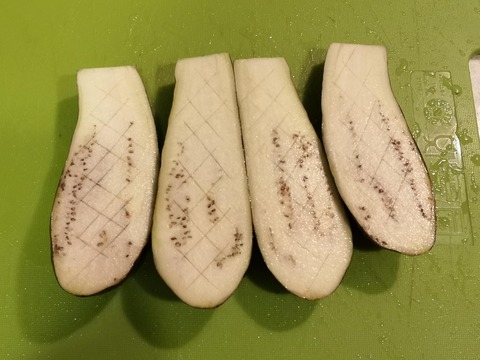 茄子のごま味噌焼き (2)