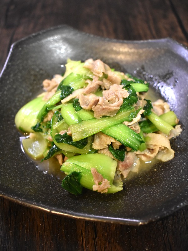 豚肉とチンゲン菜のスープ炒め (6)