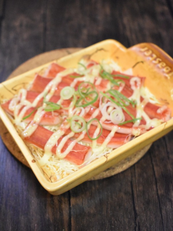 かにかまとキャベツのマヨネーズ焼き (4)