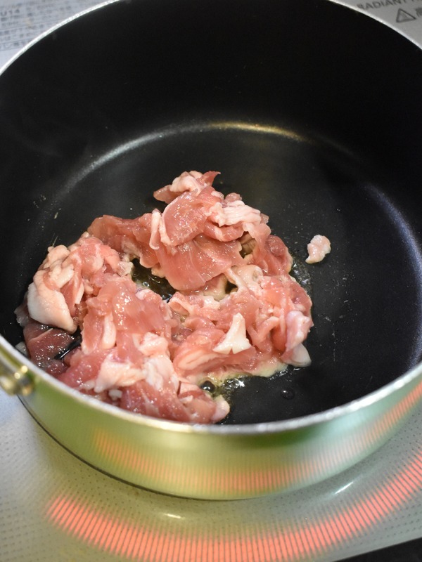 豚肉とチンゲン菜のスープ炒め (4)