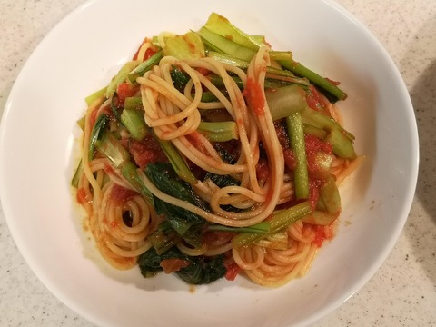 小松菜のトマトパスタ (9)
