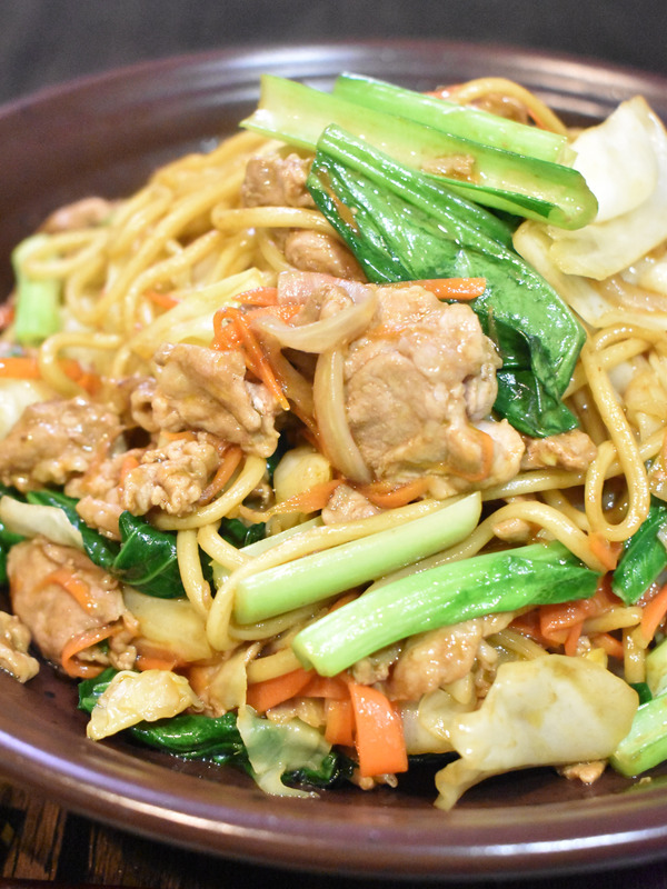 カレーオイルで焼きそば (1)