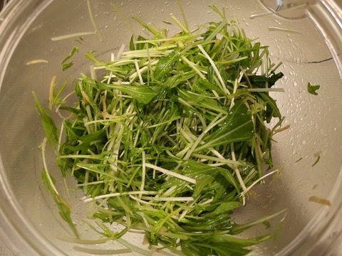 水菜のハリハリサラダ (4)