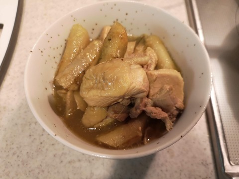 鶏肉とゴボウの生姜味噌煮 (9)