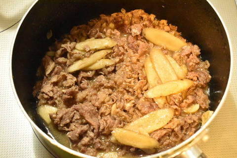 味噌にんにく牛ごぼう (6)