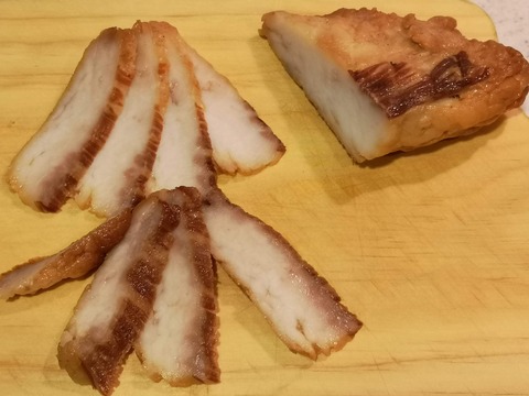 塩漬け牛脂の燻製 (8)