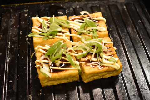 厚揚げソース焼き (4)