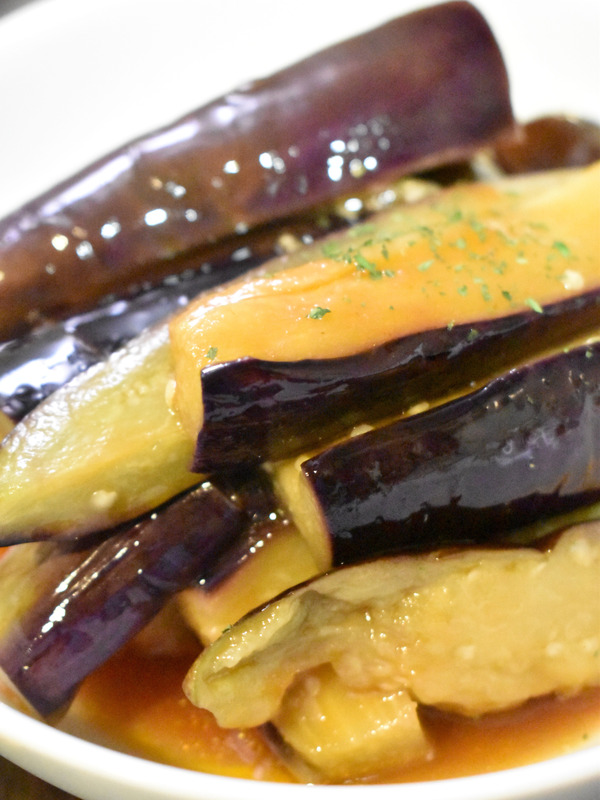 揚げ茄子のトマト酢和え (1)