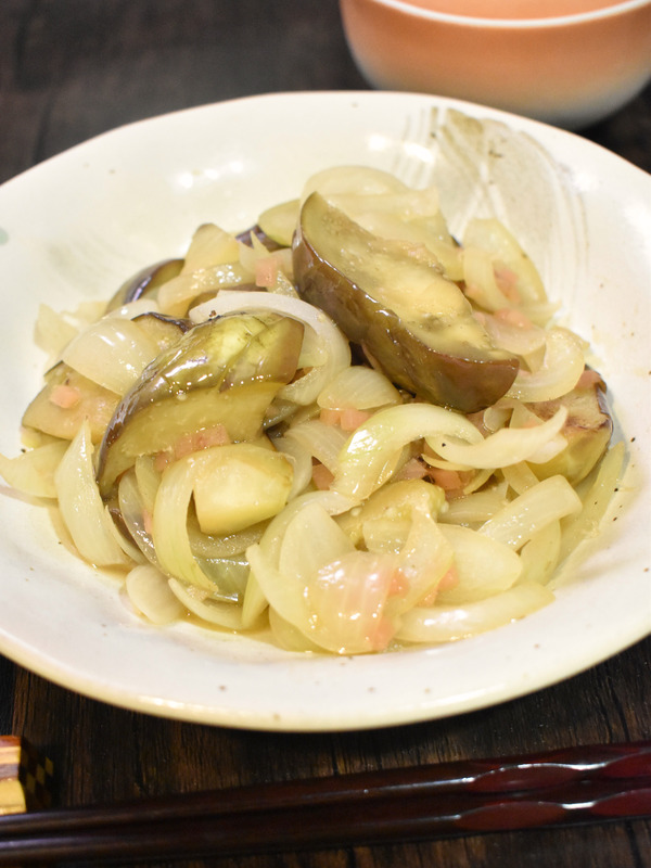 茄子の紅しょうが炒め (2)