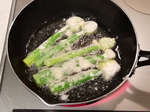 ネギ坊主の天ぷら (5)