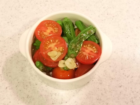 しし唐とミニトマトの温サラダ (6)