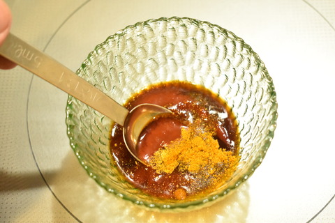 鶏むね肉と紫玉ねぎのカレー炒め (2)