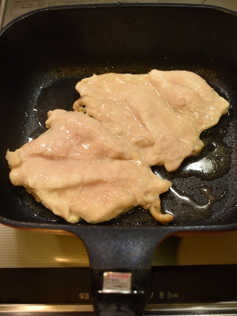 鶏むね肉の薄焼き (4)