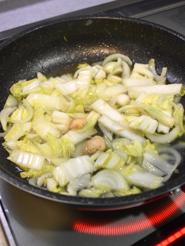 白菜の中華玉子丼 (4)