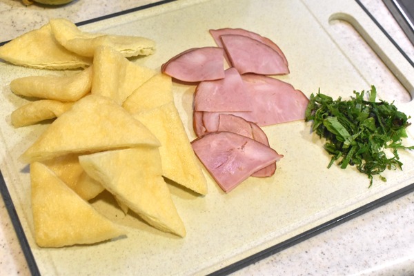 ハムと油揚げの炒め物 (3)
