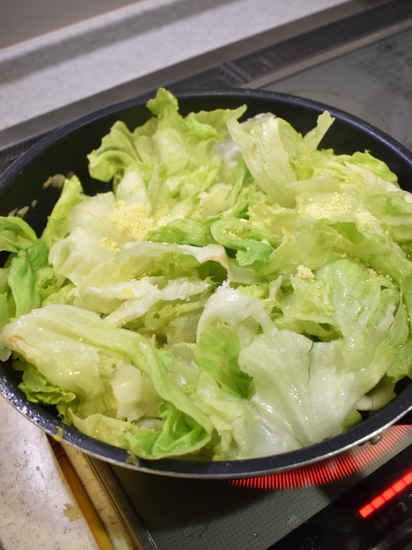 ;レタスと豚肉の卵炒め (6)