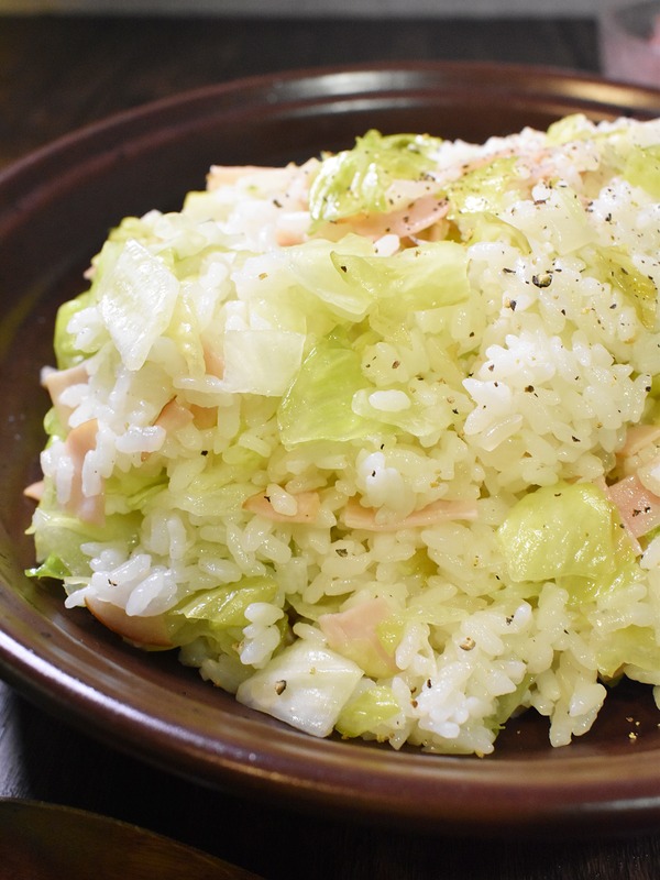 ハムとレタスの混ぜご飯 (1)