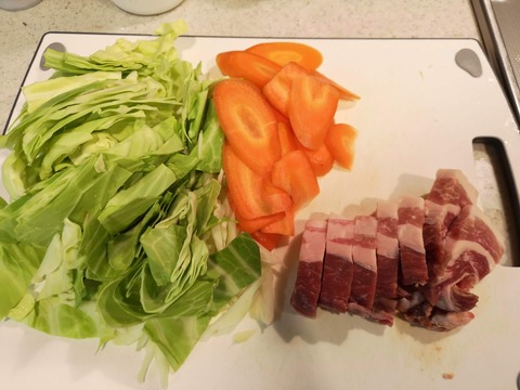厚切り豚バラの回鍋肉 (2)