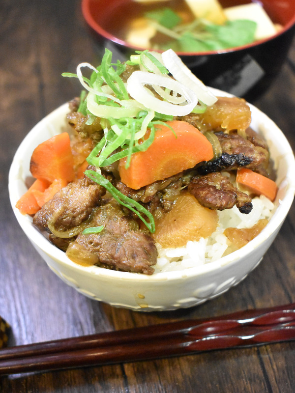 野菜ごろごろ牛丼 (2)