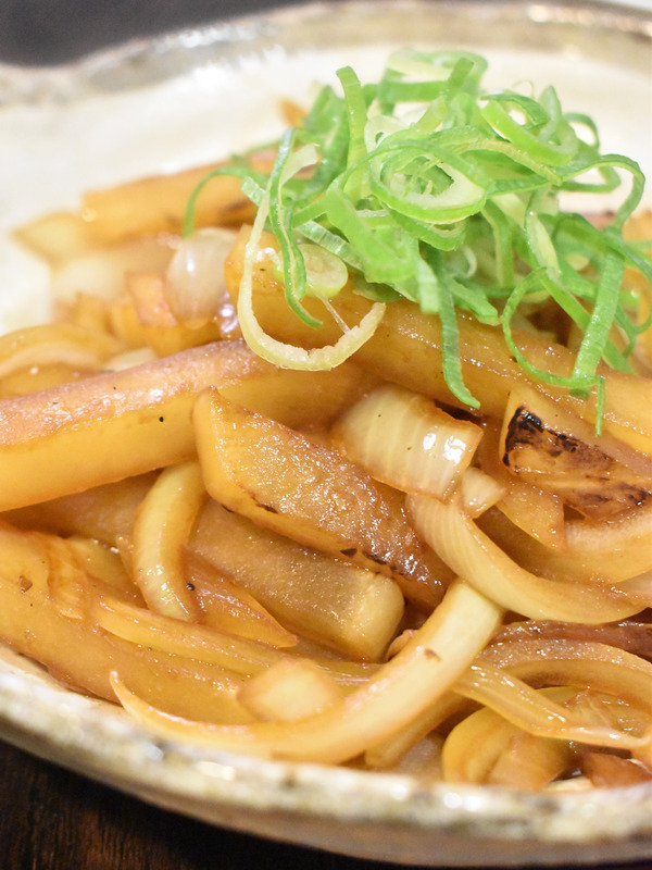 大根と玉ねぎのにんにく醤油炒め (1)