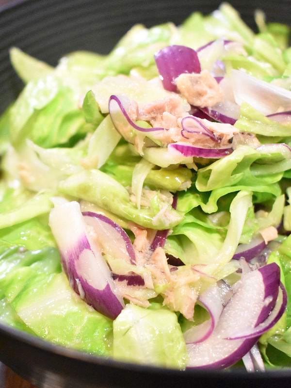 春キャベツとツナの温サラダ (1)