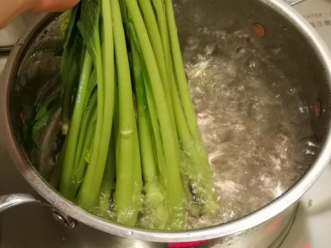 小松菜のごま味噌和え (3)