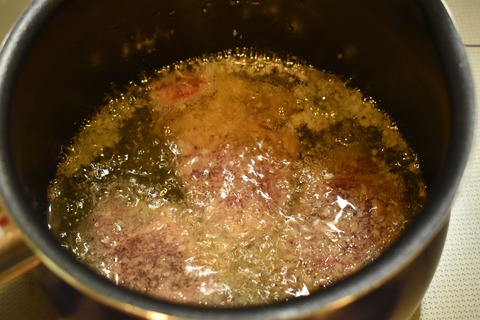 カレー用の牛肉で牛カツ (5)