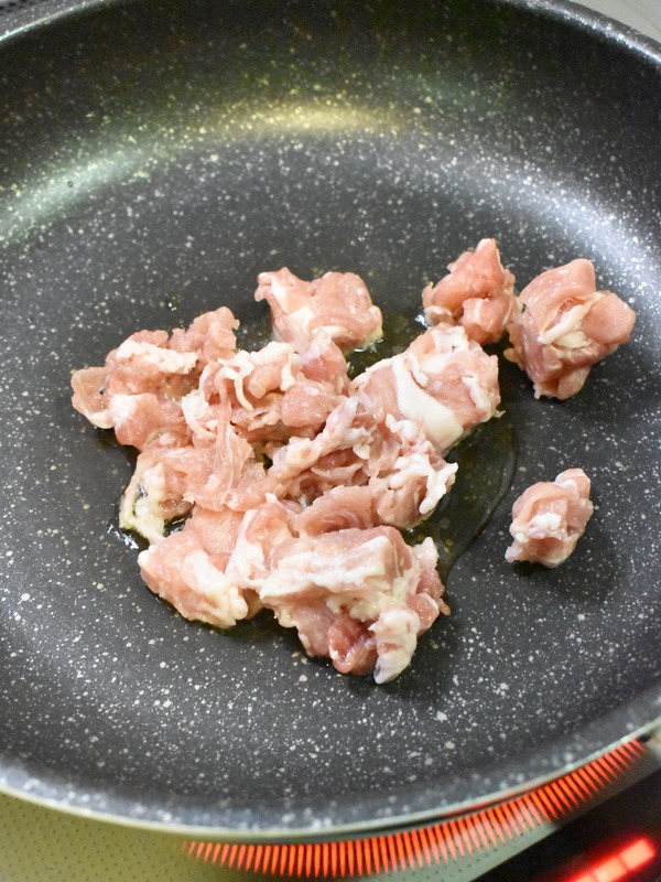 チンゲン菜と豚肉のゆず胡椒炒め (3)