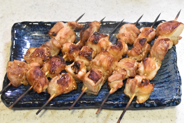 焼肉のたれで焼き鳥 (7)