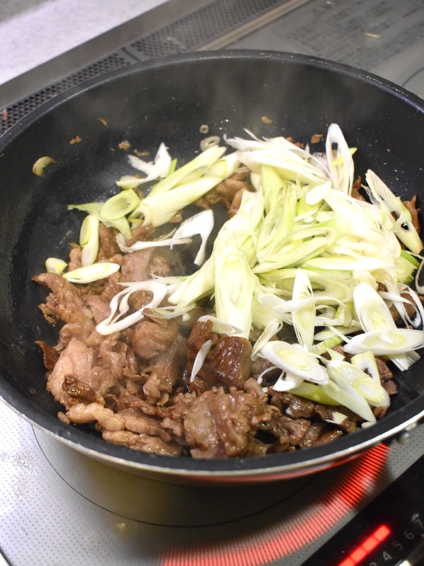 牛肉と白ねぎの醤油炒め (5)