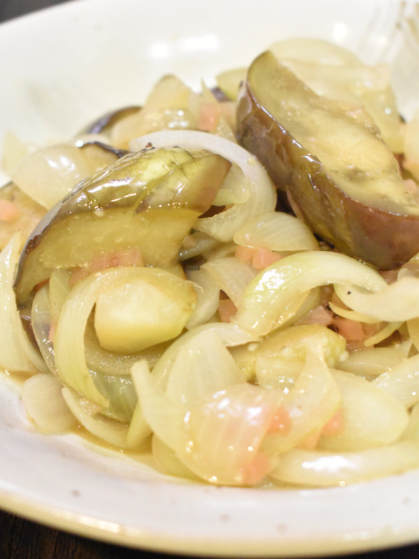 茄子の紅しょうが炒め (1)