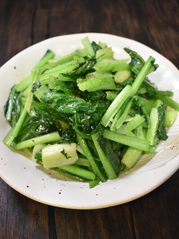 小松菜の塩炒め (5)